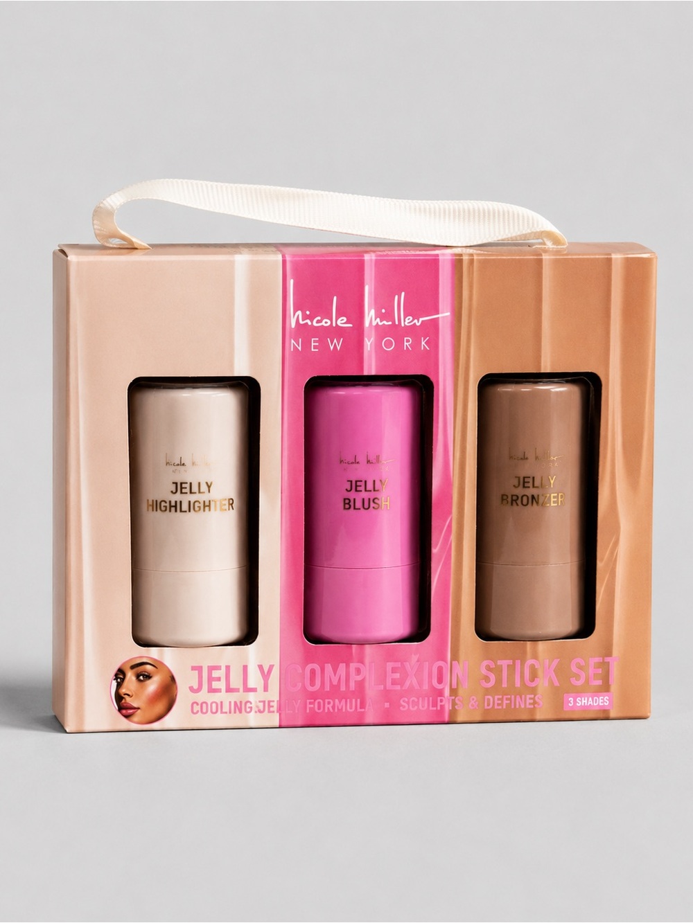 Nicole Miller New York Jelly Complexion Stick Set 3-Piece NIB Jelly Blush